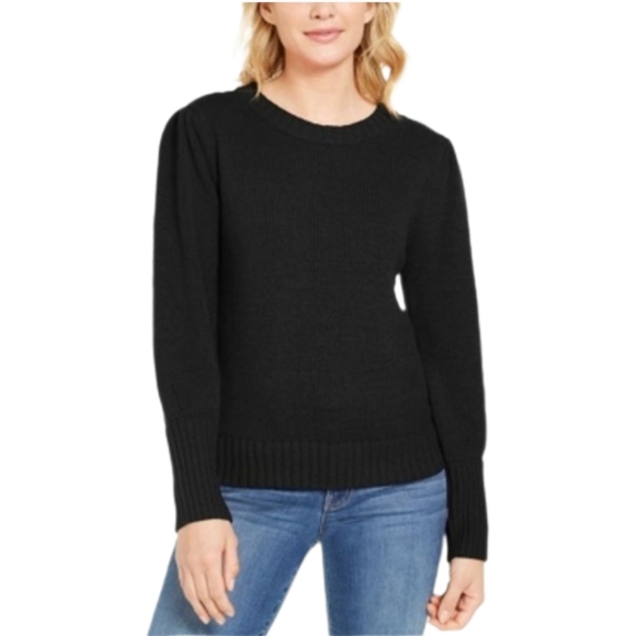 Style & Co Puffy-Sleeve Sweater Size Small Black - Picture 1 of 4